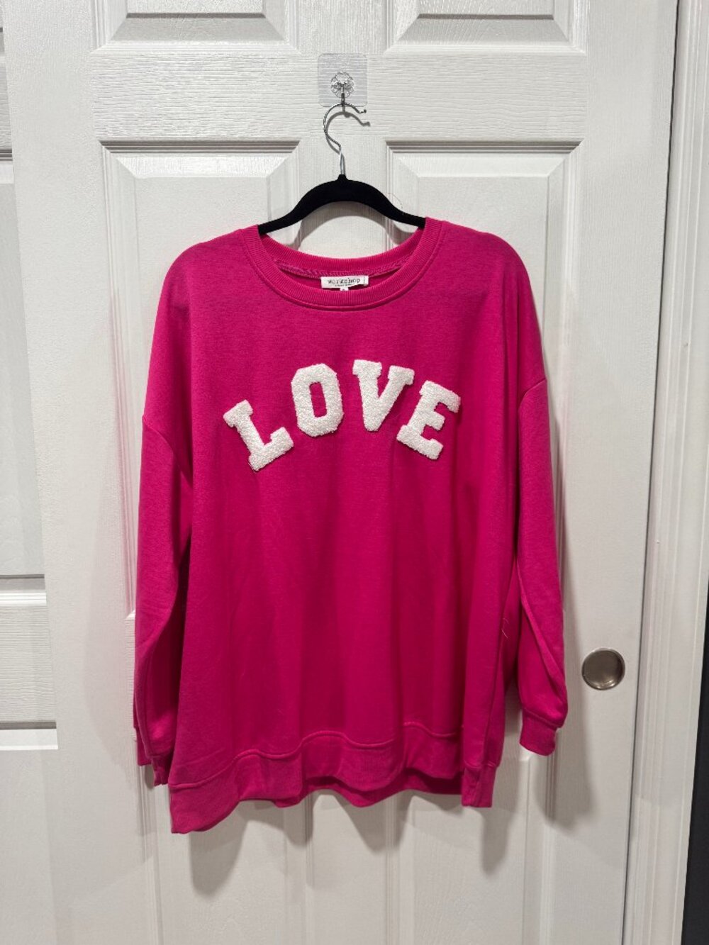 NWT workshop pink LOVE sweatshirt 2X cozy
